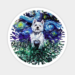 Westie Night (Splash Version) Magnet